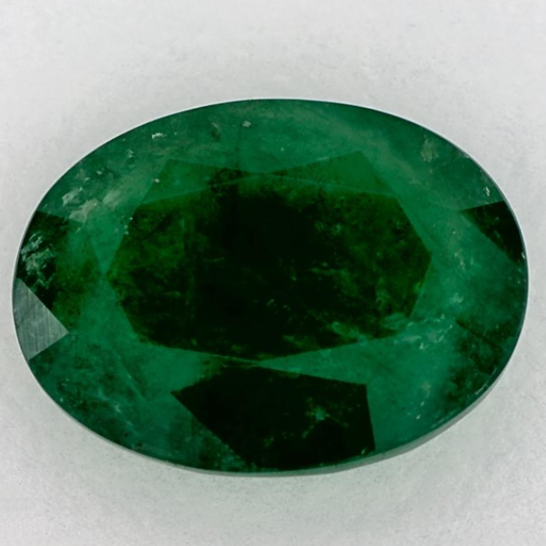 4.66 Ct Emerald Oval Loose Gemstone In New Condition For Sale In Fort Lee, NJ