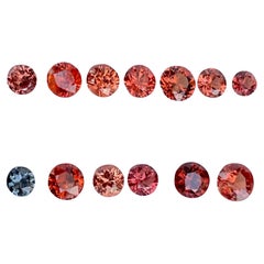 4,67 quilates Lote de 13 piezas de espinela natural talla redonda de Birmania