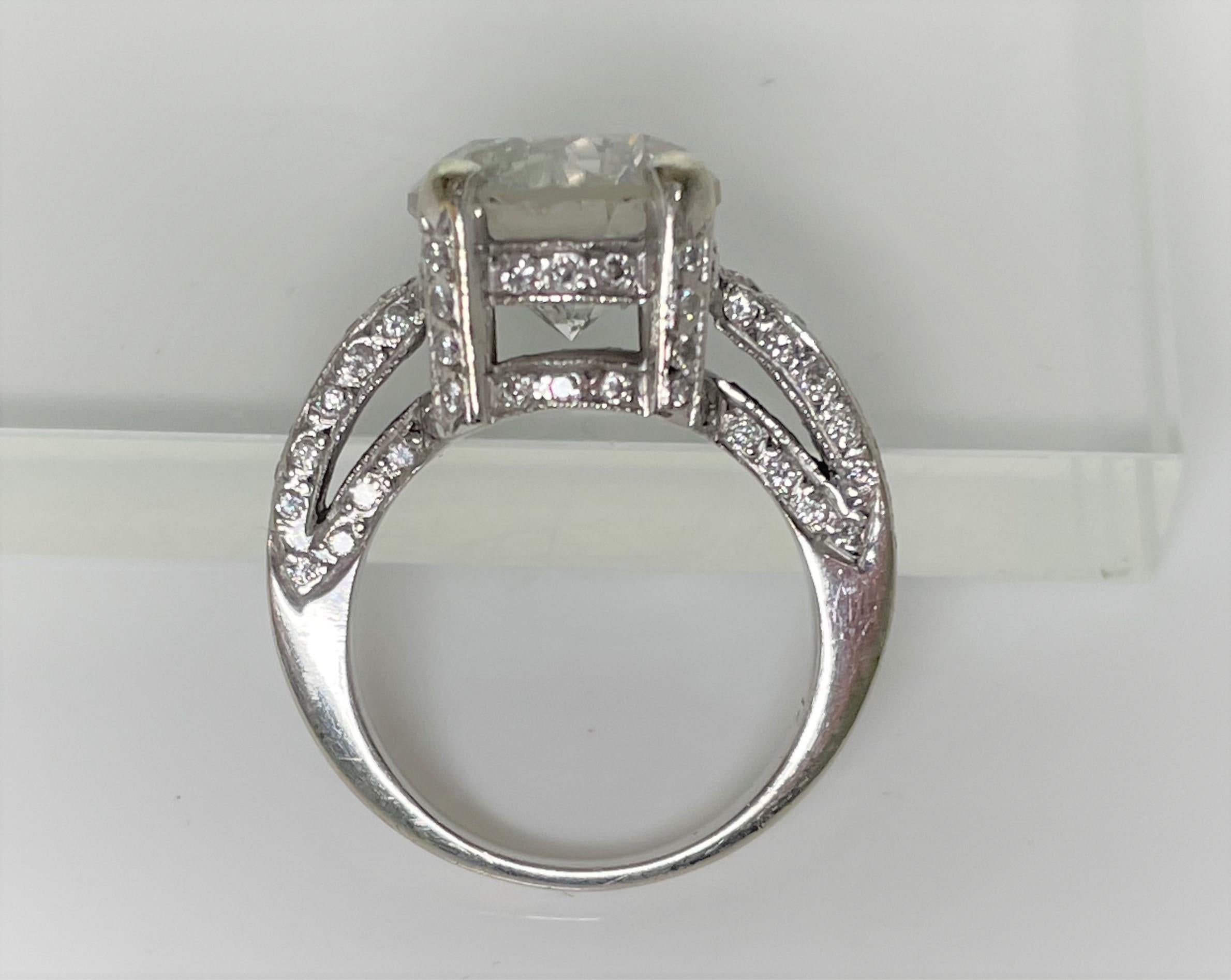 4.67ct Diamond Engagement Ring In Good Condition In Cincinnati, OH