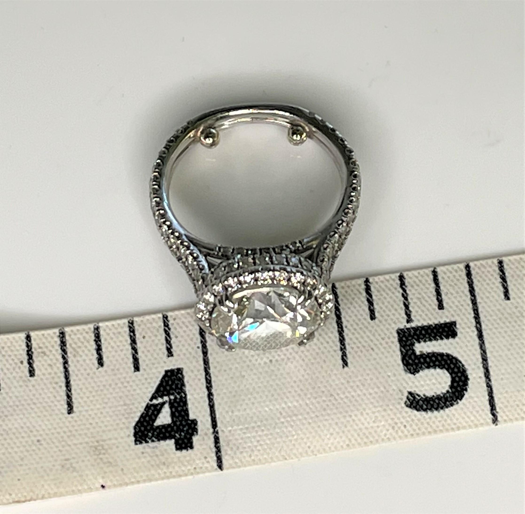 Women's or Men's 4.67ct Diamond Engagement Ring