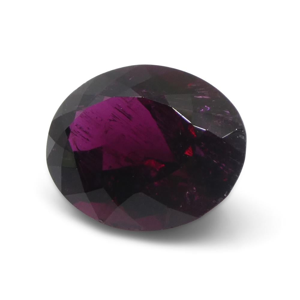 4.67ct Oval Red Rubellite Tourmaline from Brazil For Sale 4