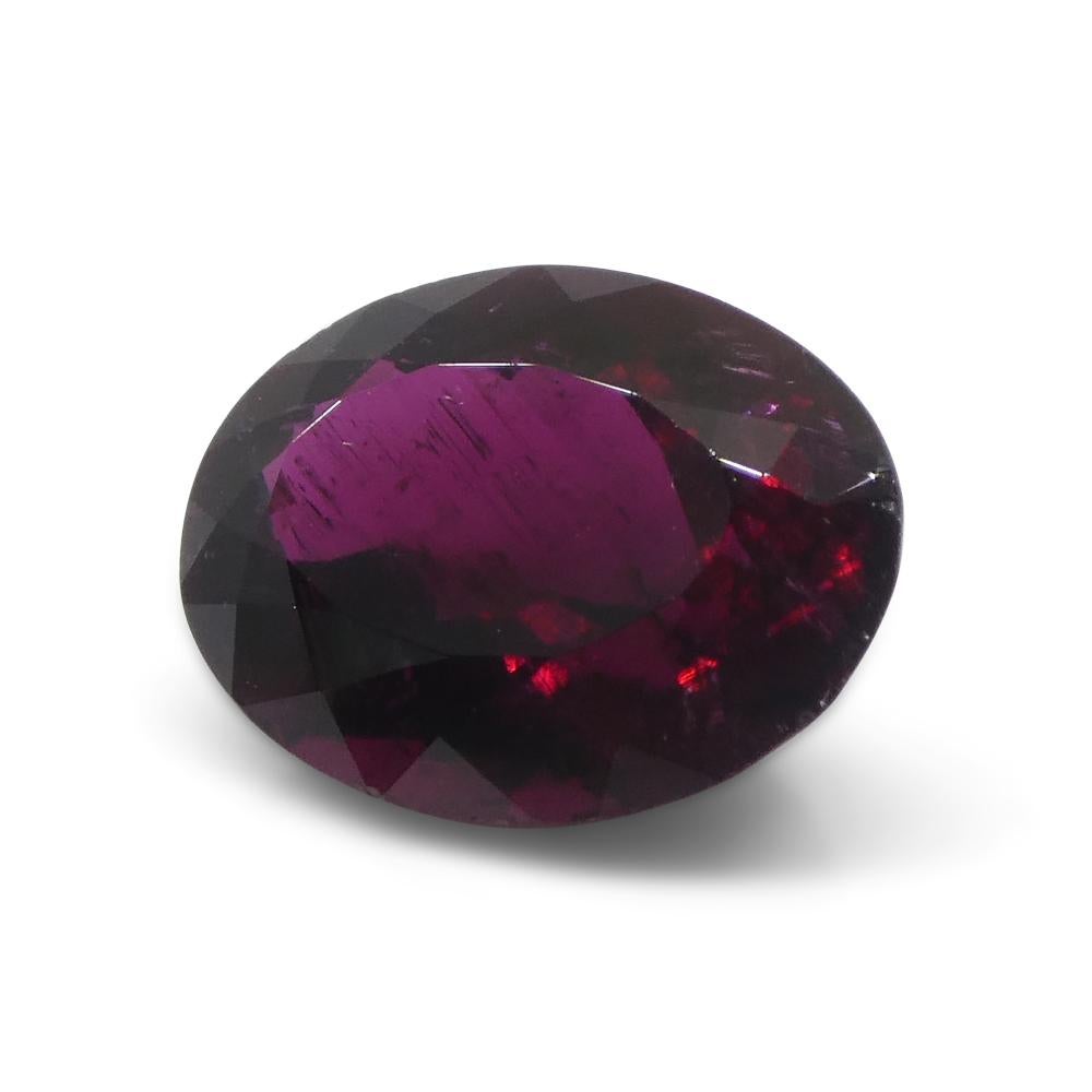 4.67ct Oval Red Rubellite Tourmaline from Brazil For Sale 5