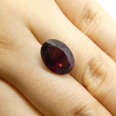 4,67ct Tormalina ovale rossa rubellite dal Brasile