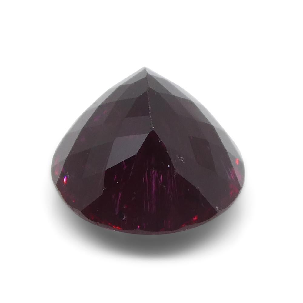 Brilliant Cut 4.67ct Oval Red Rubellite Tourmaline from Brazil For Sale