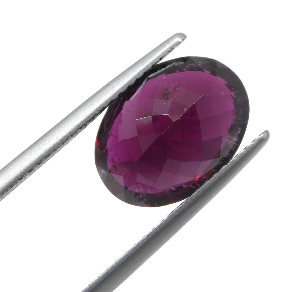 4.67ct Oval Red Rubellite Tourmaline from Brazil In New Condition For Sale In Toronto, Ontario