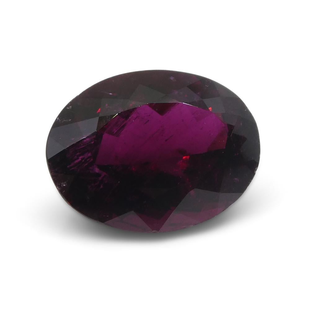 4.67ct Oval Red Rubellite Tourmaline from Brazil For Sale 2