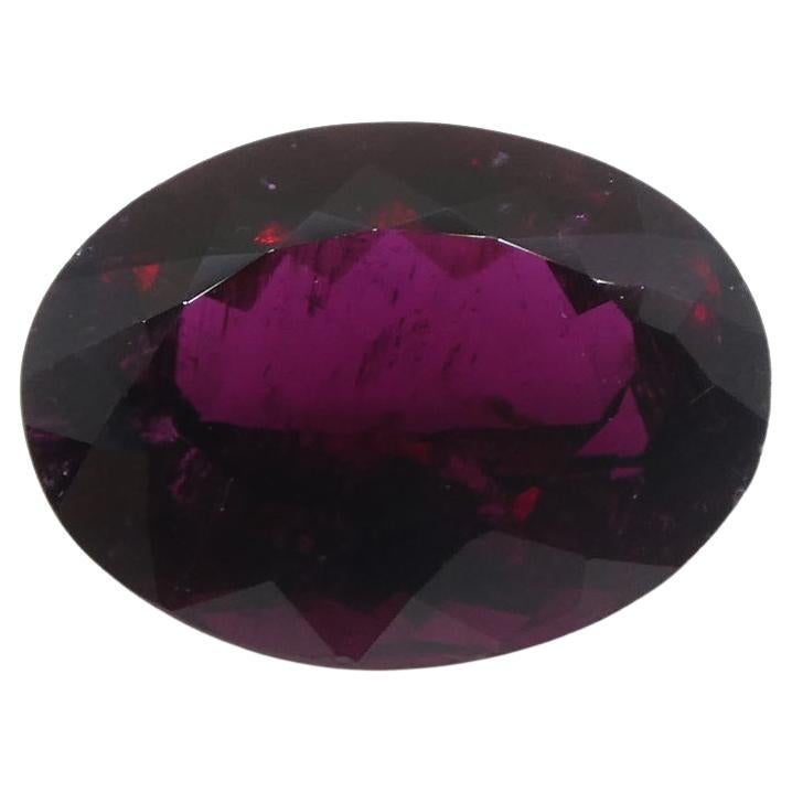 4.67ct Oval Red Rubellite Tourmaline from Brazil For Sale