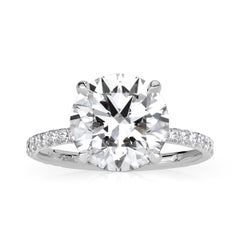 4.67ct Round Brilliant Cut Diamond Engagement Ring