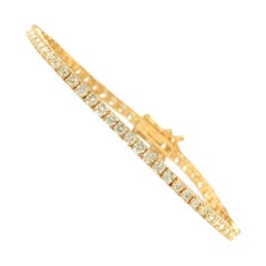 4.68 Carat Diamond 18 Karat Yellow Gold Bracelet