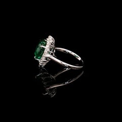 4.68 Carat Natural WG Colour Heart Diamond Ring