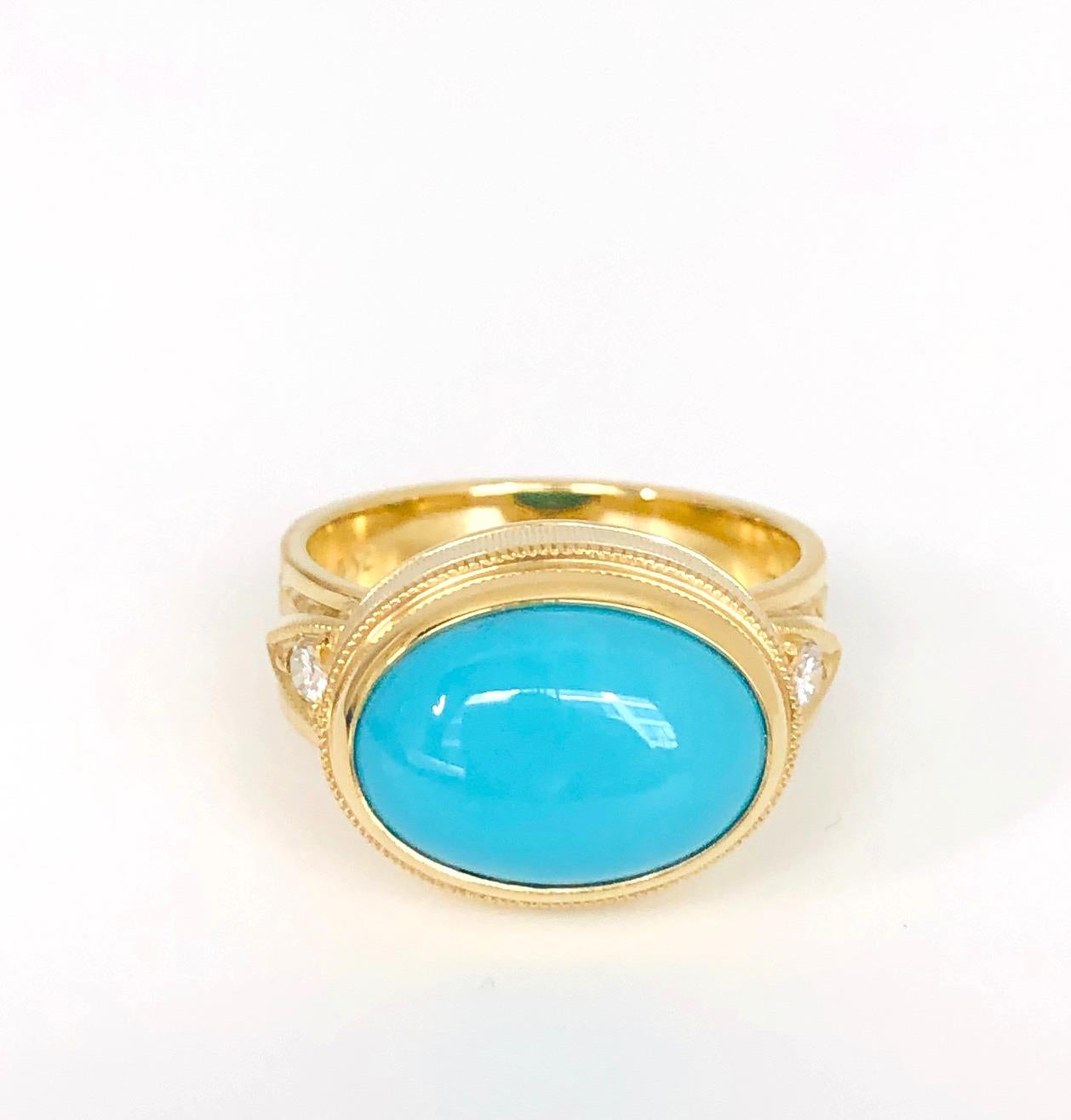 cabochon turquoise ring