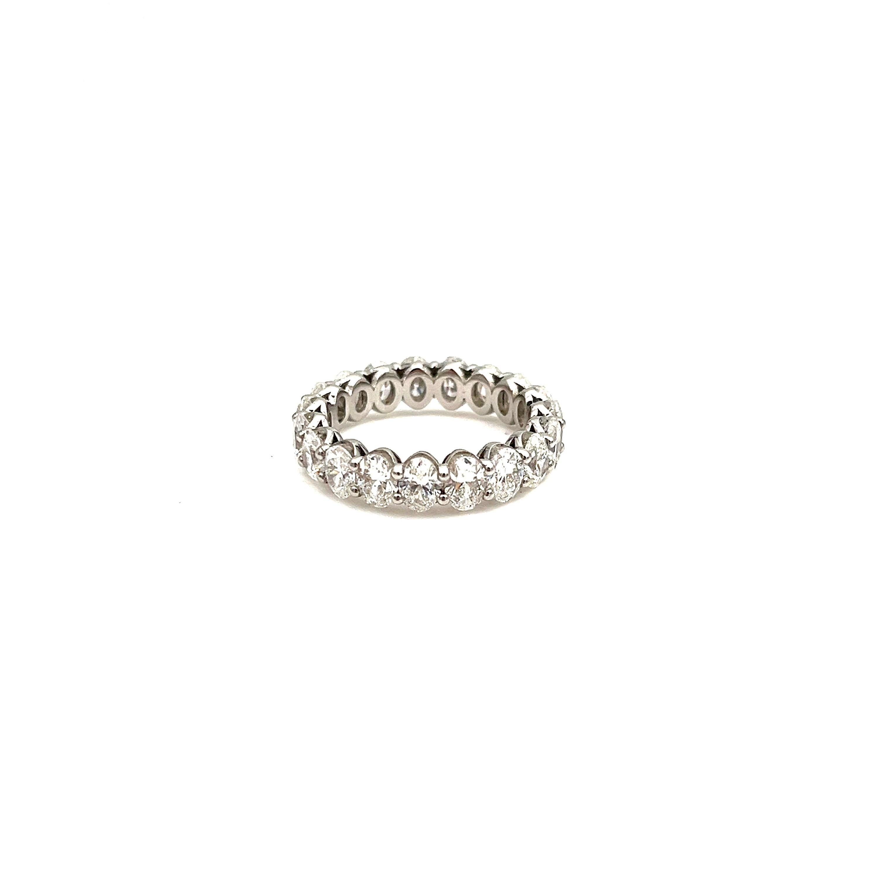 This gorgeous oval diamond eternity band set in the 