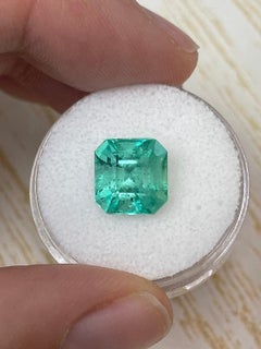 4.69 Carat 10x10 Freckled Colombian Emerald - Asscher Cut Clipped Corners May
