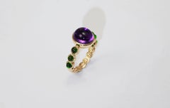 4,69 Karat Amethyst-Cocktailring mit Diopsid