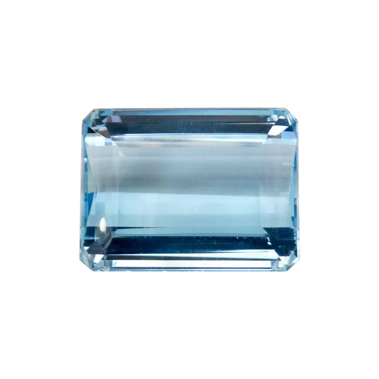 Blue Topaz 46.9 Carat  Octagon Step Cut Gemstone  For Sale