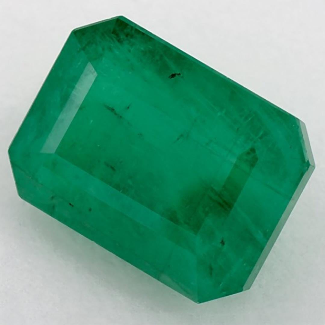 4.69 Ct Emerald Octagon Cut Loose Gemstone In New Condition For Sale In Fort Lee, NJ