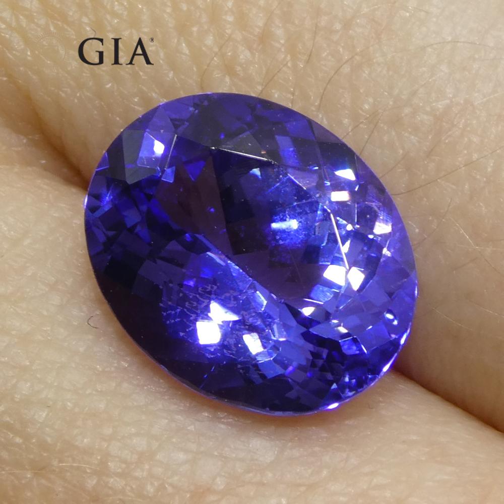 4.69ct Oval Blue-Violet Tanzanite GIA Certified Tanzania   For Sale 9