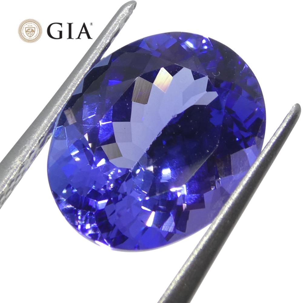 4.69ct Oval Blue-Violet Tanzanite GIA Certified Tanzania   In New Condition For Sale In Toronto, Ontario