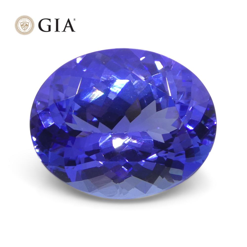 4.69ct Oval Blue-Violet Tanzanite GIA Certified Tanzania   For Sale 1