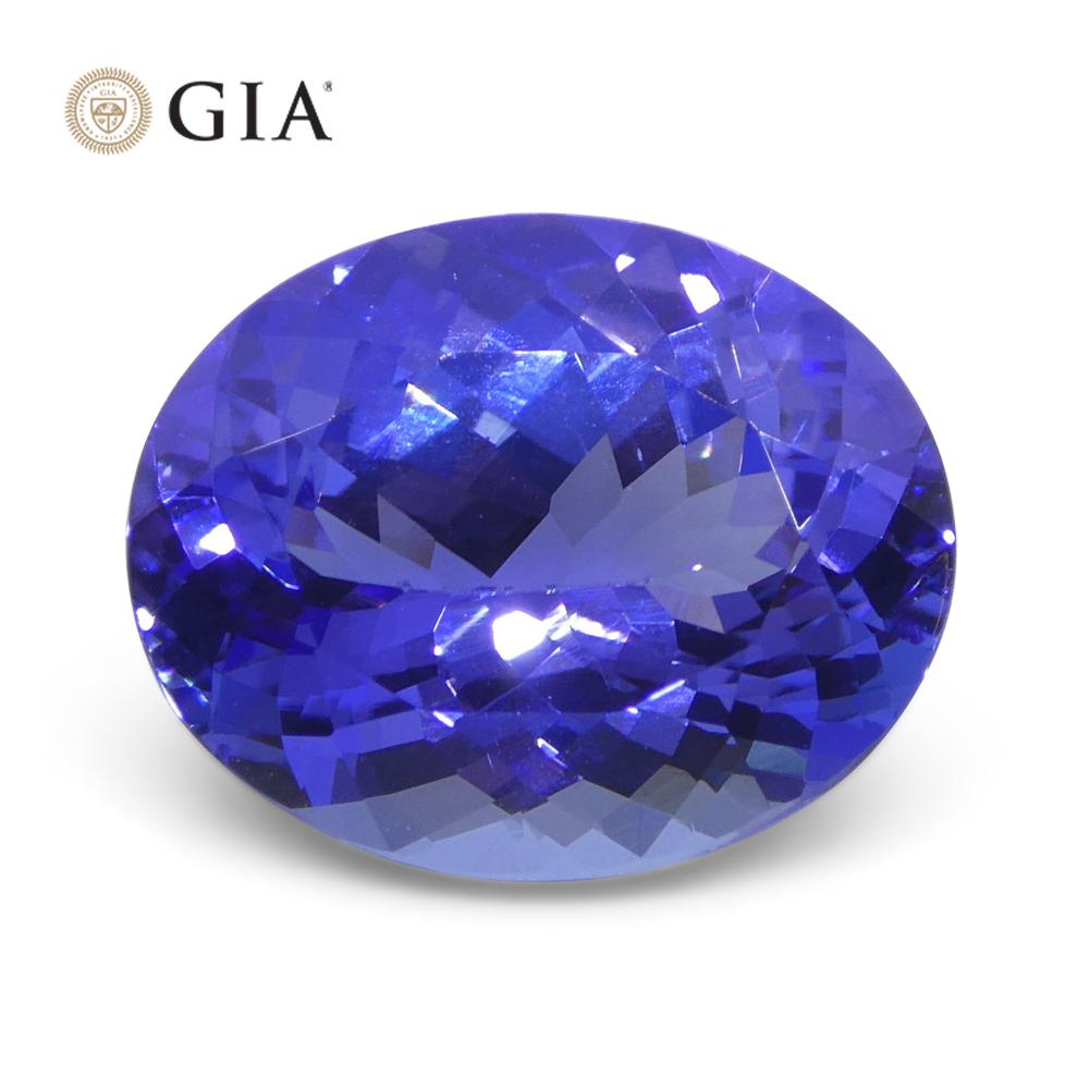 4.69ct Oval Blue-Violet Tanzanite GIA Certified Tanzania   For Sale 2