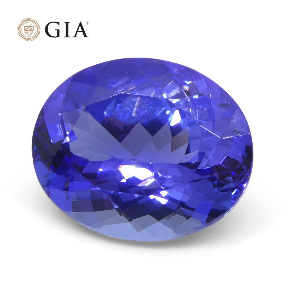 4.69ct Oval Blue-Violet Tanzanite GIA Certified Tanzania   For Sale 3