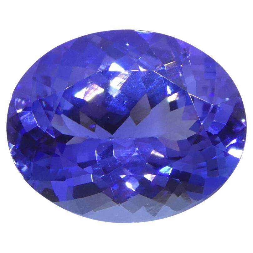 Tanzanita ovalada azul-violeta de 4,69 ct certificada por el GIA Tanzania