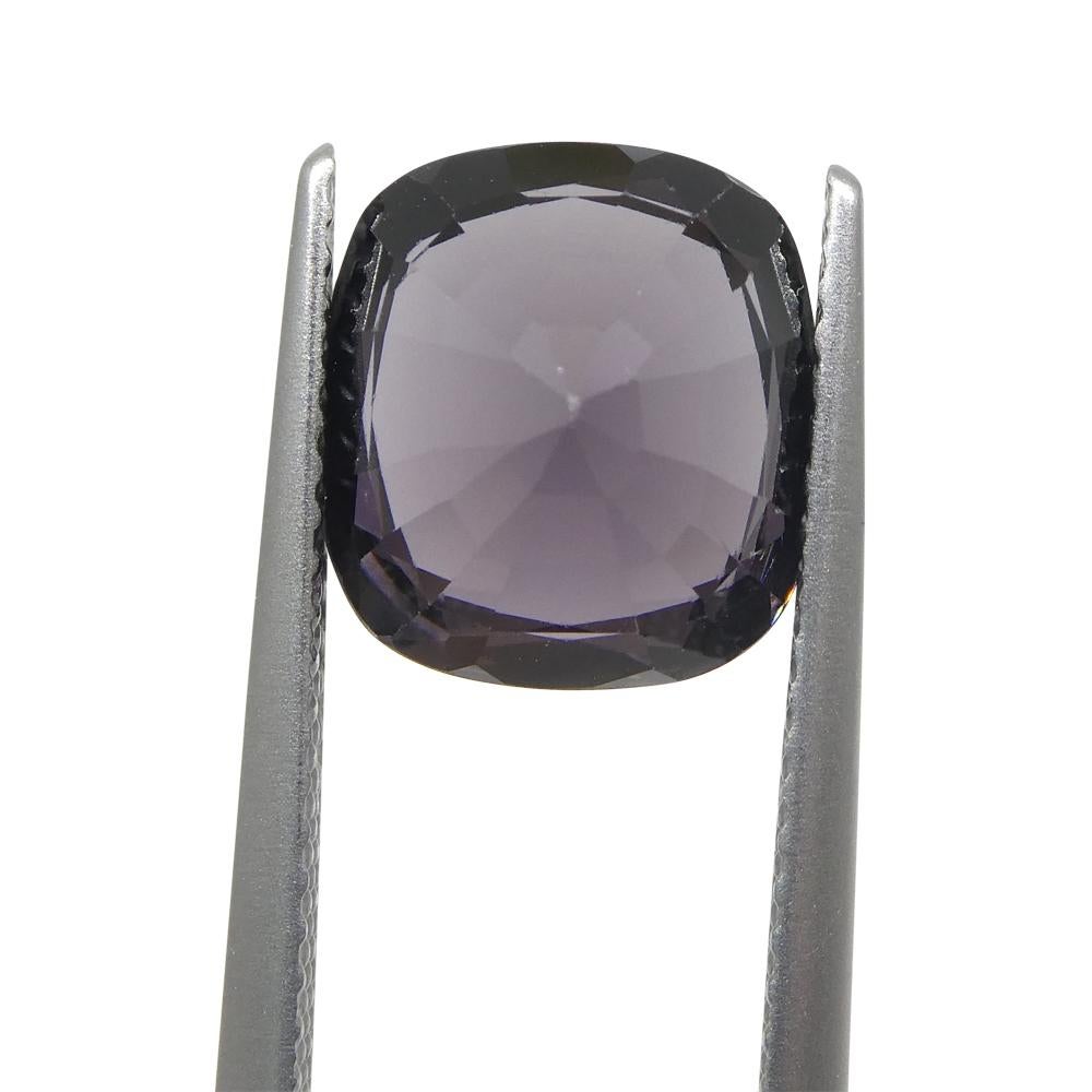 4.69ct Spinello viola rettangolare a cuscino dalla Birmania in vendita 8