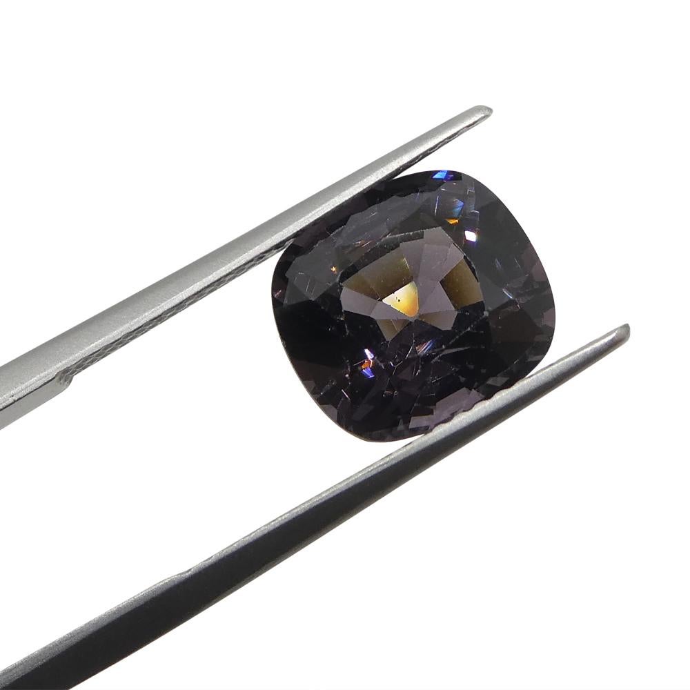 4.69ct Spinello viola rettangolare a cuscino dalla Birmania in vendita 14