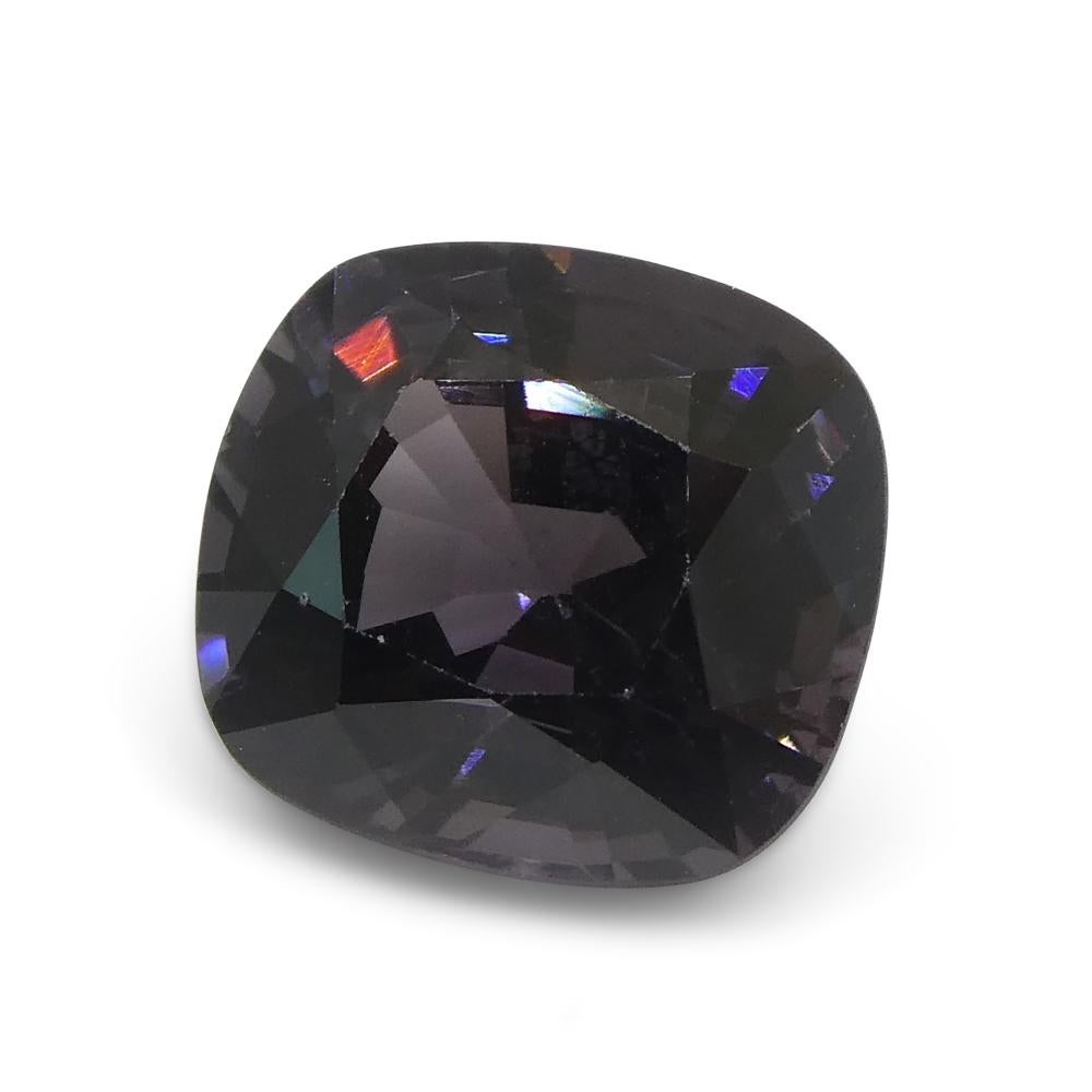 4.69ct Spinello viola rettangolare a cuscino dalla Birmania in vendita 1