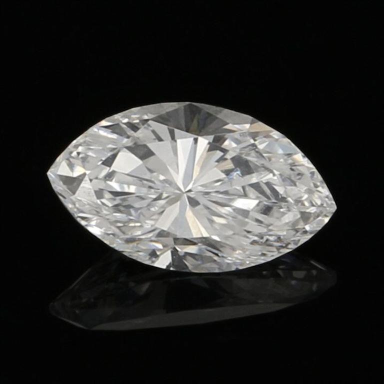 .46 Carat Loose Diamond, Marquise Cut GIA Graded Solitaire SI2 D For