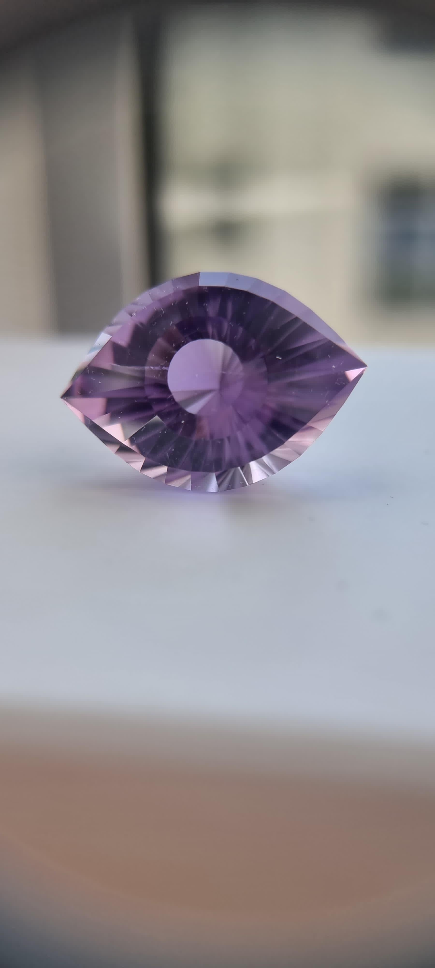 46ct Natural Purple Amethyst Custom Design Cleopatra Eye 6