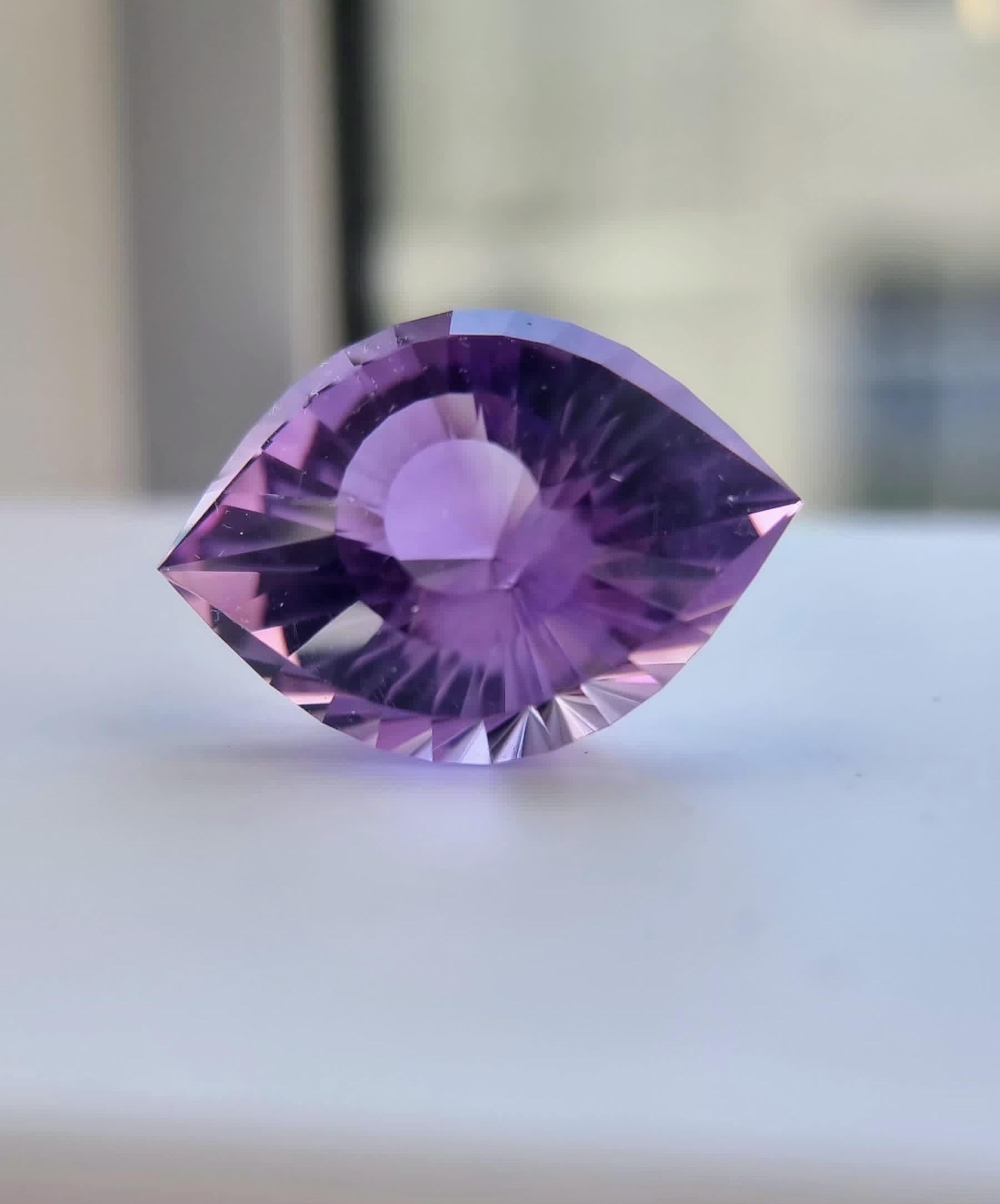 46ct Natural Purple Amethyst Custom Design Cleopatra Eye 10