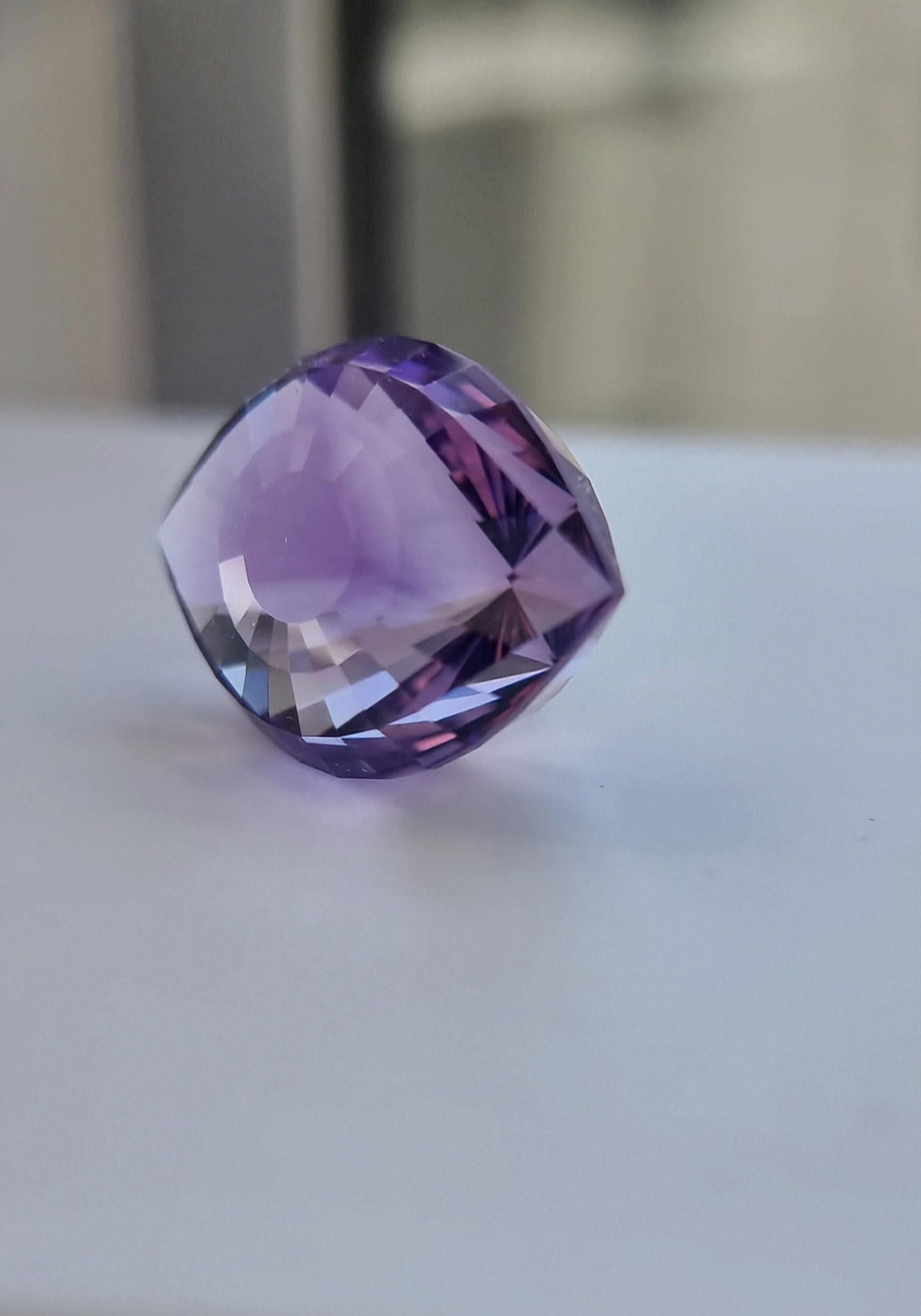 46ct Natural Purple Amethyst Custom Design Cleopatra Eye 14
