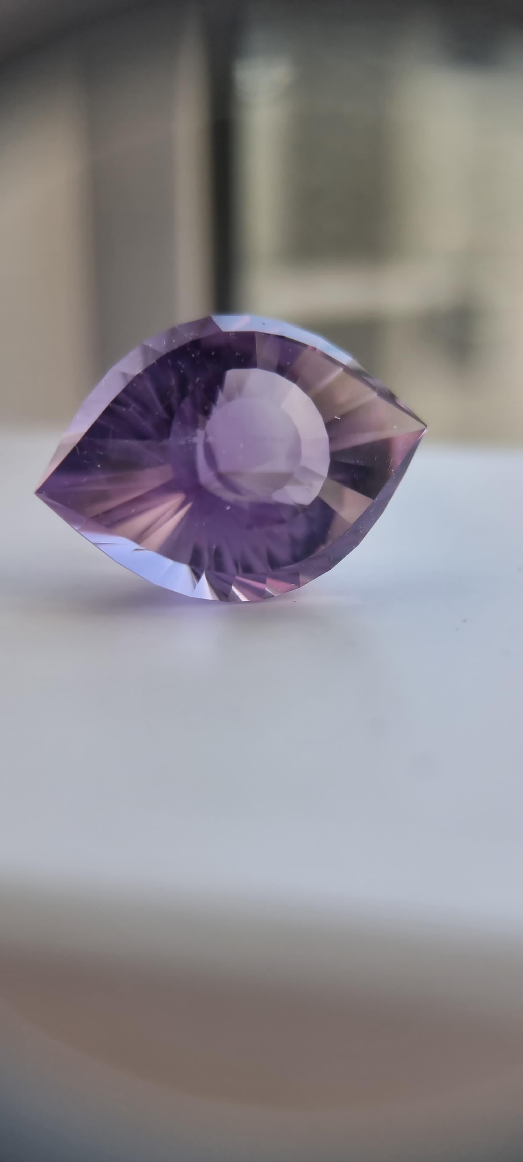 46ct Natural Purple Amethyst Custom Design Cleopatra Eye 2