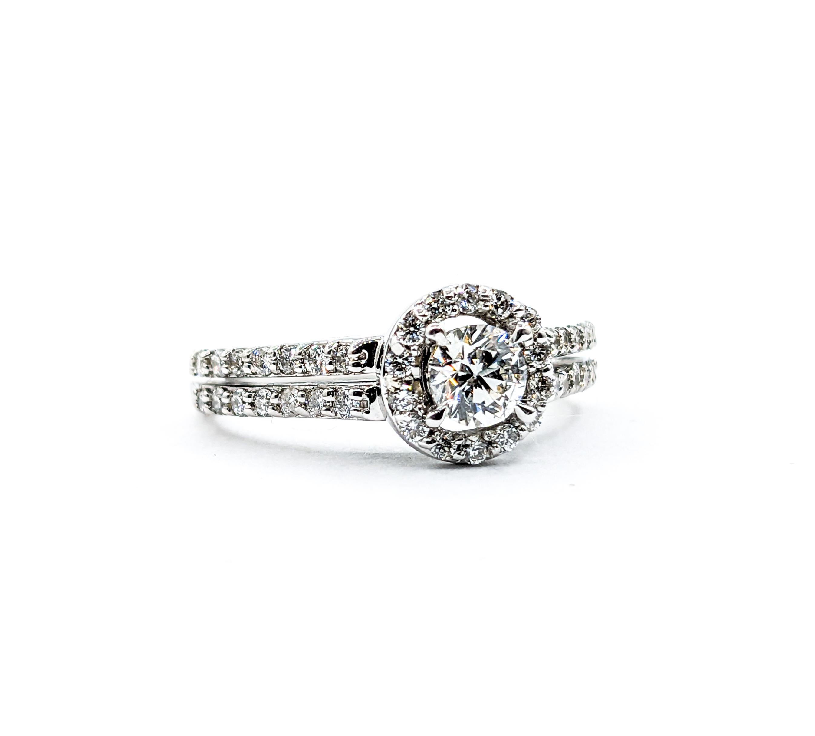 Bague en or blanc avec un diamant de 0,46ctw en vente 4