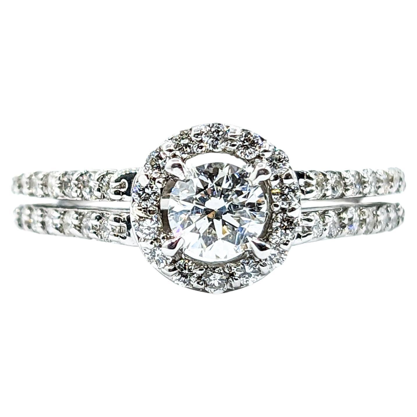.46ctw Diamond Ring In White Gold For Sale