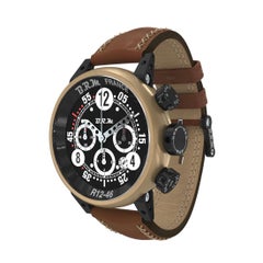 BRM Tri-Compax Bronze Automatic Chronograph Stainless Steel Leather Strap