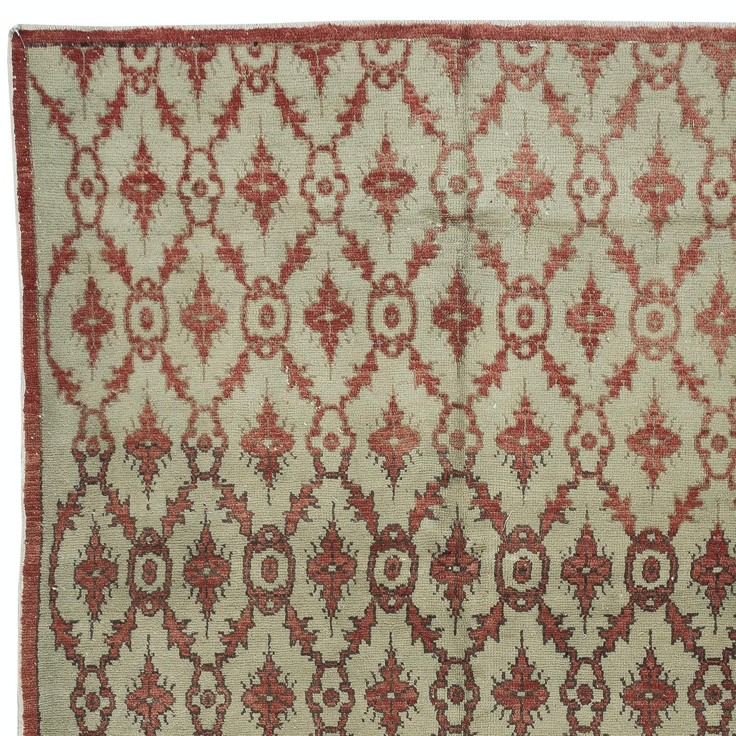 Alfombra de Pasillo Vintage de 4,6x10,5 pies. Alfombra de pasillo de diseño floral hecha a mano Turco en venta
