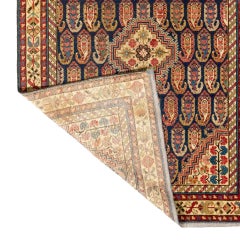 4.6x12 ft Antique Caucasian Khila Rug, Ca 1800, Museum Quality Collectors Runner