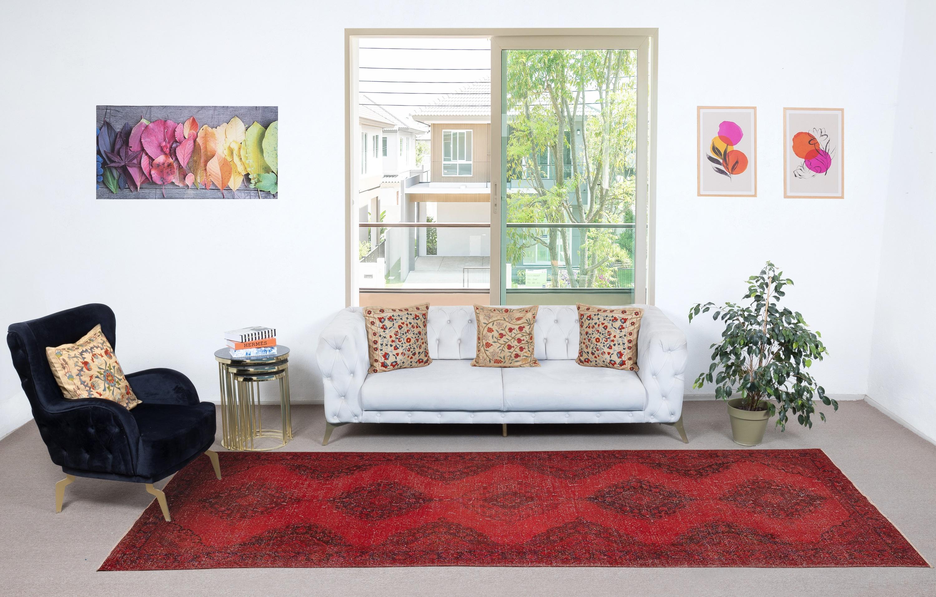 Our overdyed rugs are all hand-knotted vintage Turkish rugs, carefully restored and reimagined in our workshop to suit a wide range of interior design styles — from modern and minimalist to coastal, industrial, or rustic cottage aesthetics.

Each