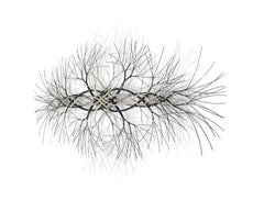 46"x26" Metal Wall Sculpture in Stainless and Bronze #755