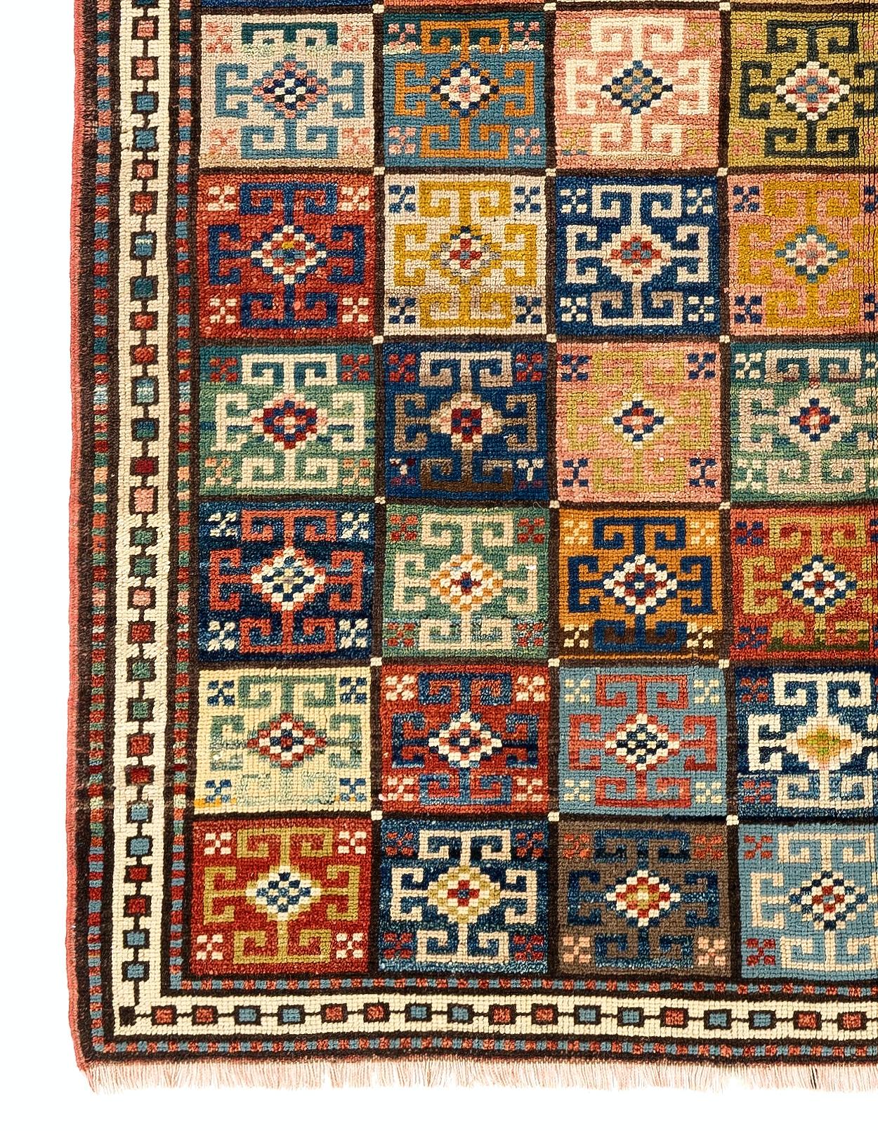 Hand-Knotted 4.6x5.9 Ft Vintage Handmade Turkish Dowry Rug, 100% Wool & Natural Dyes For Sale