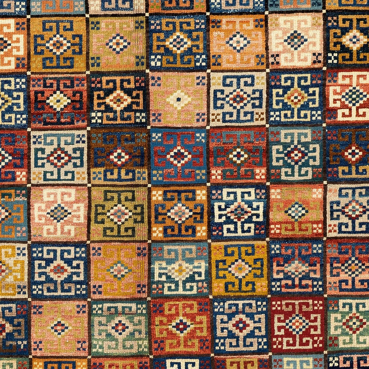 20th Century 4.6x5.9 Ft Vintage Handmade Turkish Dowry Rug, 100% Wool & Natural Dyes For Sale