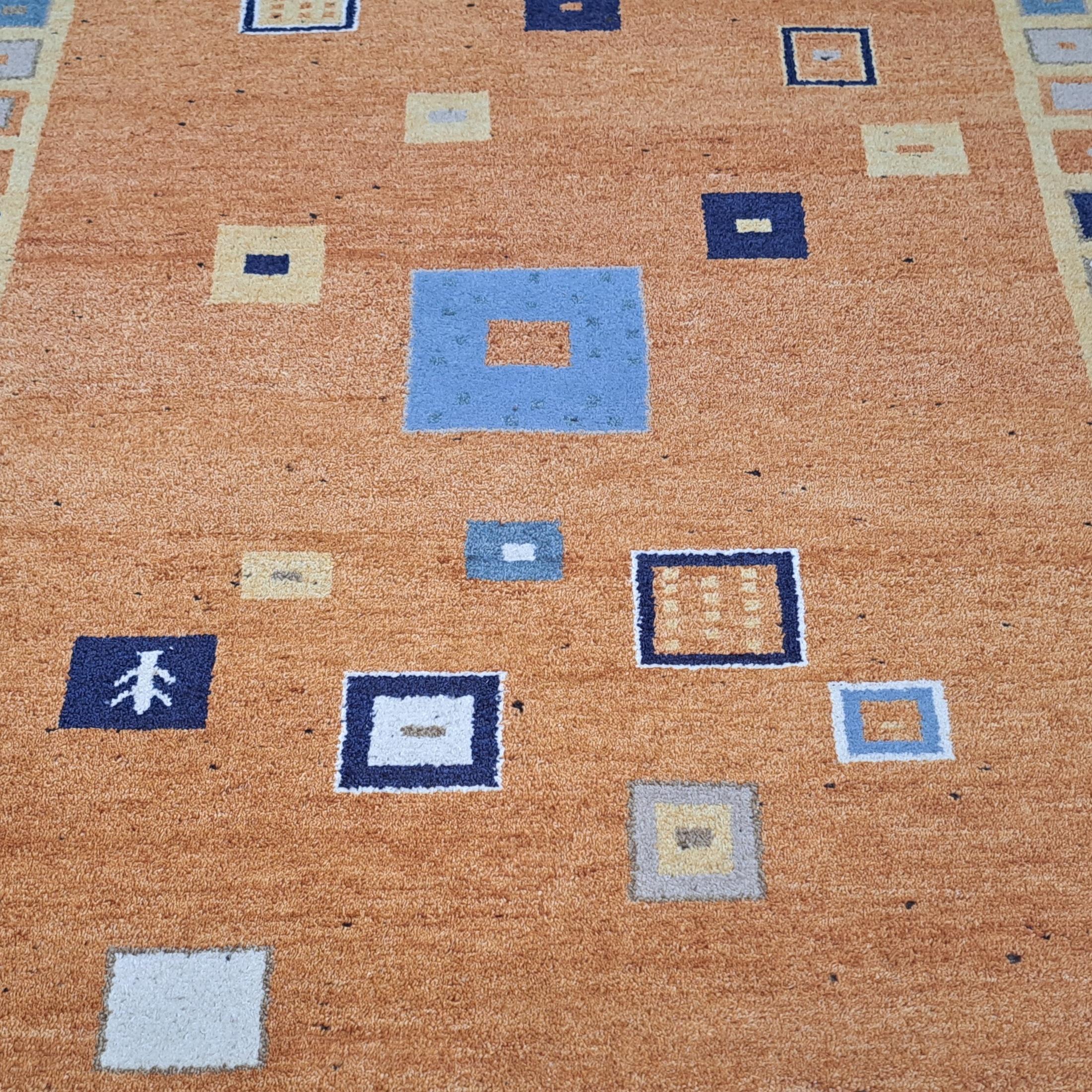 4.6x6.6 Ft New Handknüpfteppich. 100% Wolle. Wohnzimmer Teppichboden. Maßgefertigte Optionen A. (Indisch) im Angebot