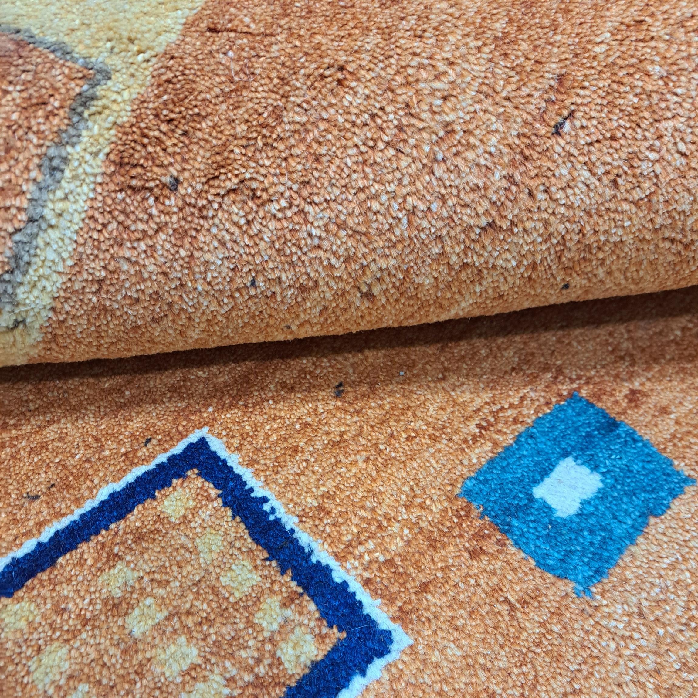 4.6x6.6 Ft New Handknüpfteppich. 100% Wolle. Wohnzimmer Teppichboden. Maßgefertigte Optionen A. (21. Jahrhundert und zeitgenössisch) im Angebot