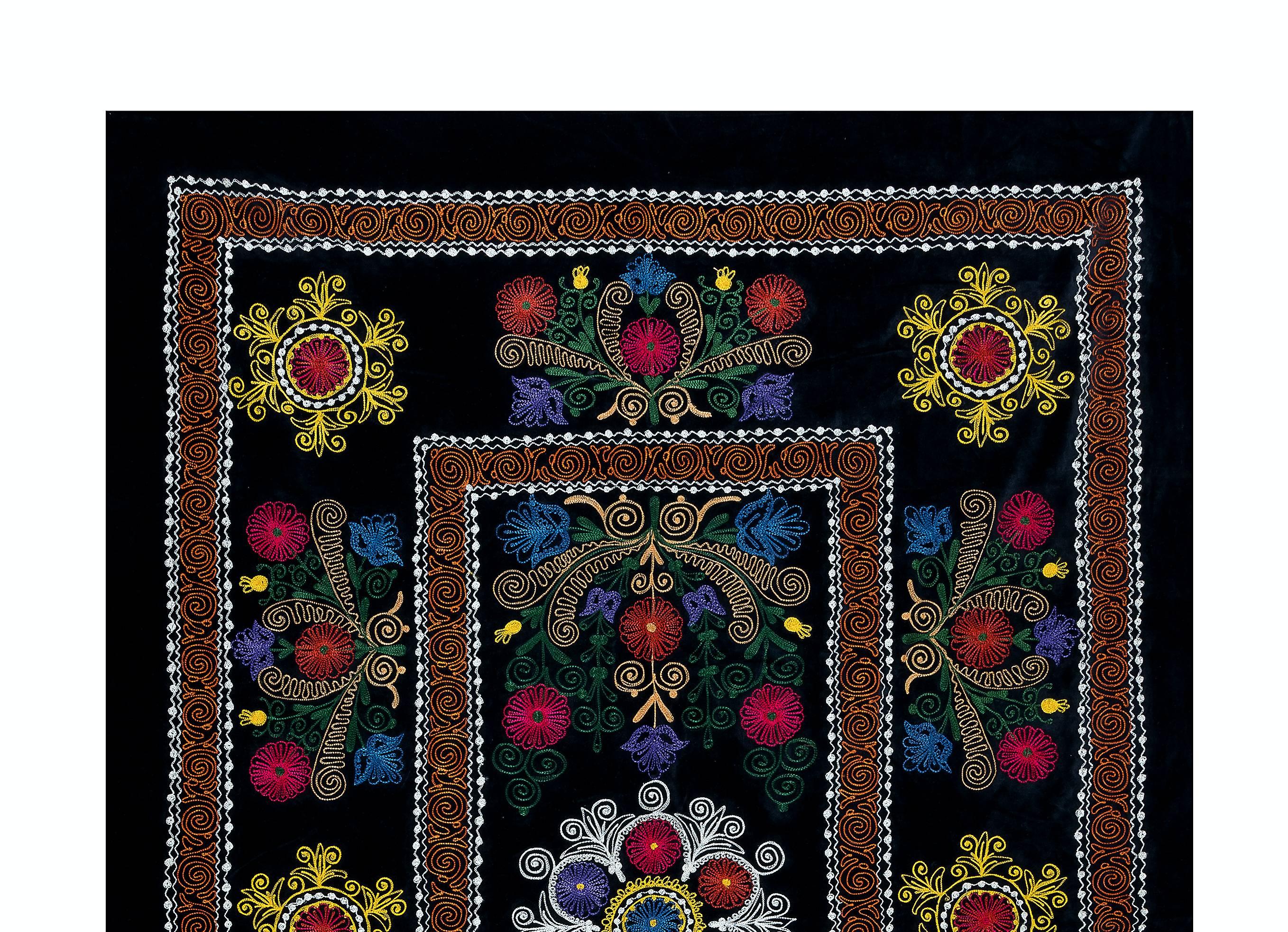Suzani, a Central Asian term for a specific type of needlework, is also the broader name for the hugely popular decorative pieces of textile that feature this needlework in vivid colors with bold, expressive floral and botanical designs, natural