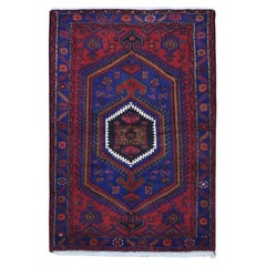 Tappeto rosso New Persian Hamadan in lana organica con disegno geometrico a medaglioni 4
6 "x6
8"