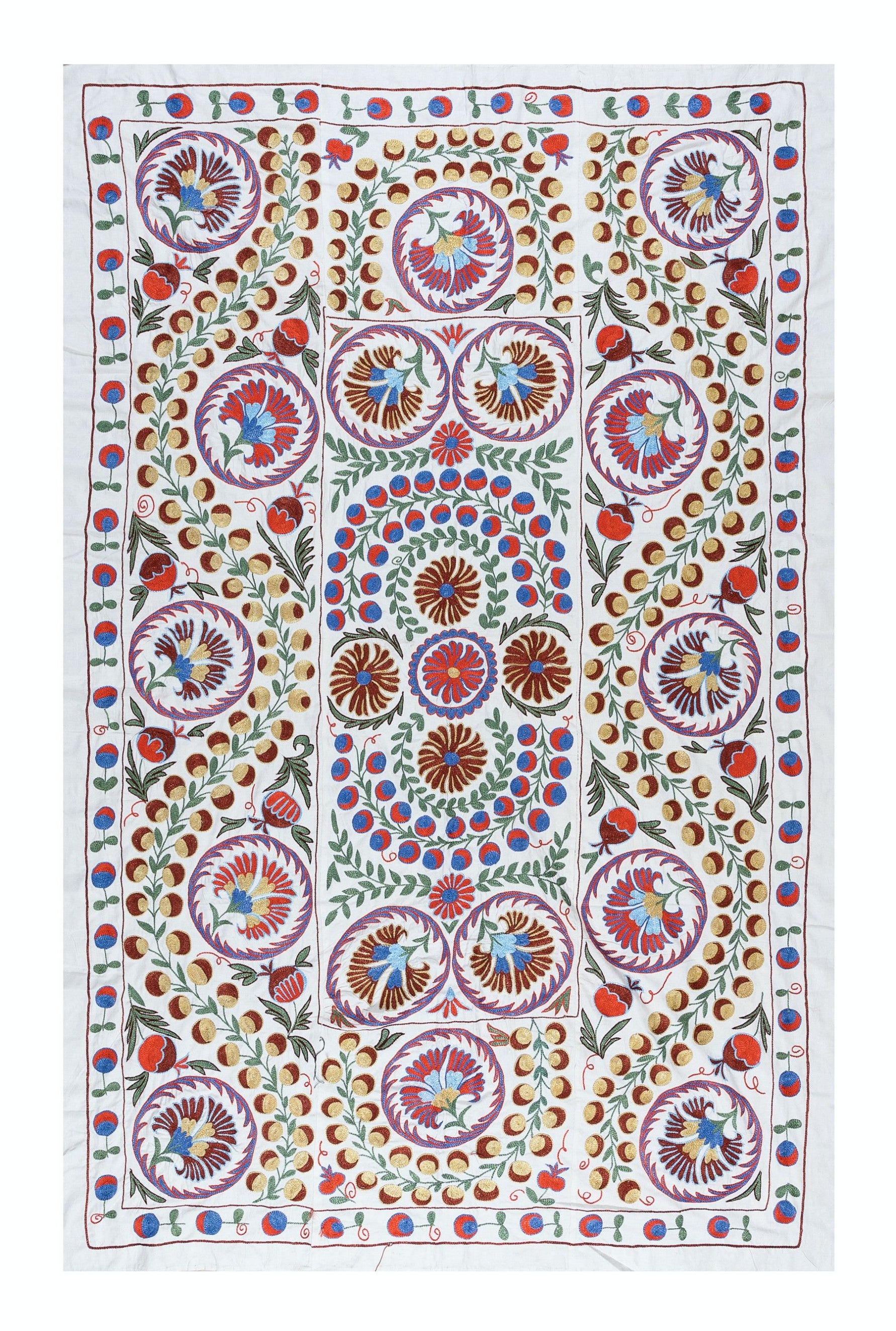 Tenture Murale Vintage Inde - éléphant Motifs Floraux - 2.10x3 FT - Fusion Furnishing