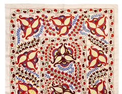 4.6x7.2 ft Colorful Bedspread. Needlework Tapestry. Silk Embroidery Wall Hanging