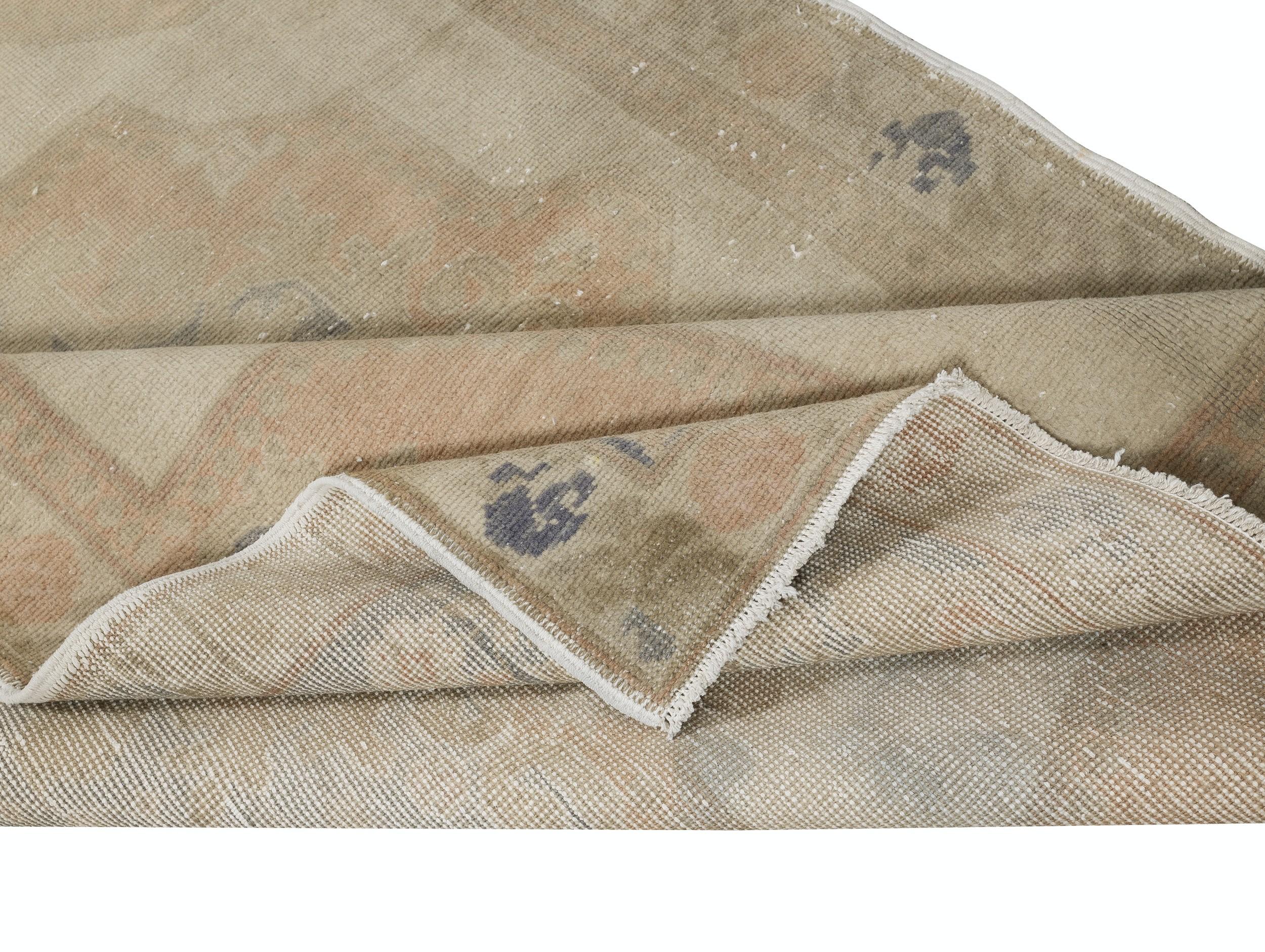Country Tappeto d'accento turco vintage fatto a mano da 4,6x7,3 piedi per arredamento country e casalingo in vendita